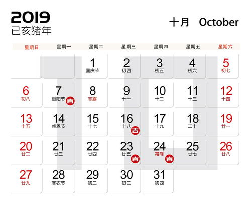 2019年黄历（19年老黄历）