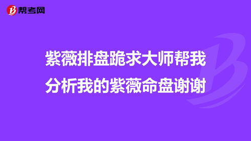 紫薇命盘在线排盘（紫薇命数在线排盘）