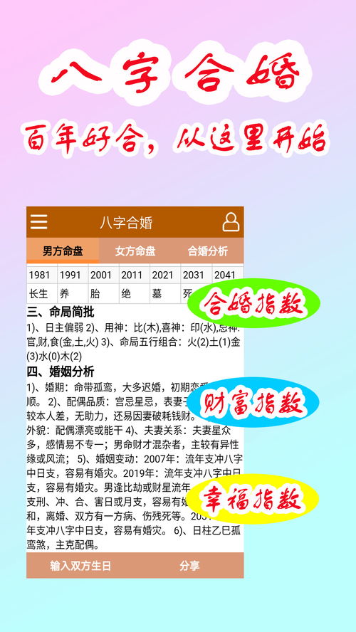 算命免费合婚（八字免费合婚算命）