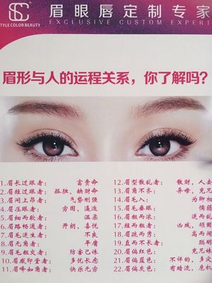 眉型与运势(眉型命理)