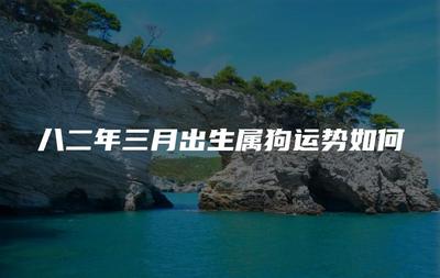 82年3月8日属狗的运势(1982年3月出生今年运势)